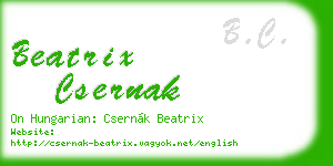 beatrix csernak business card